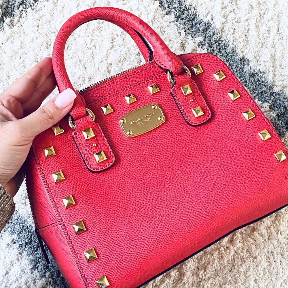 Michael Kors Saffiano Small Leather Satchel